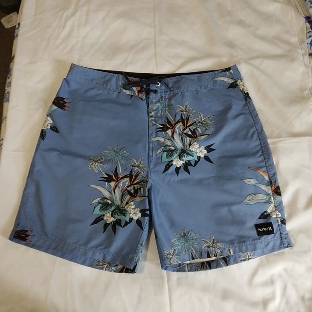 Hurley Black and White Swim Shorts